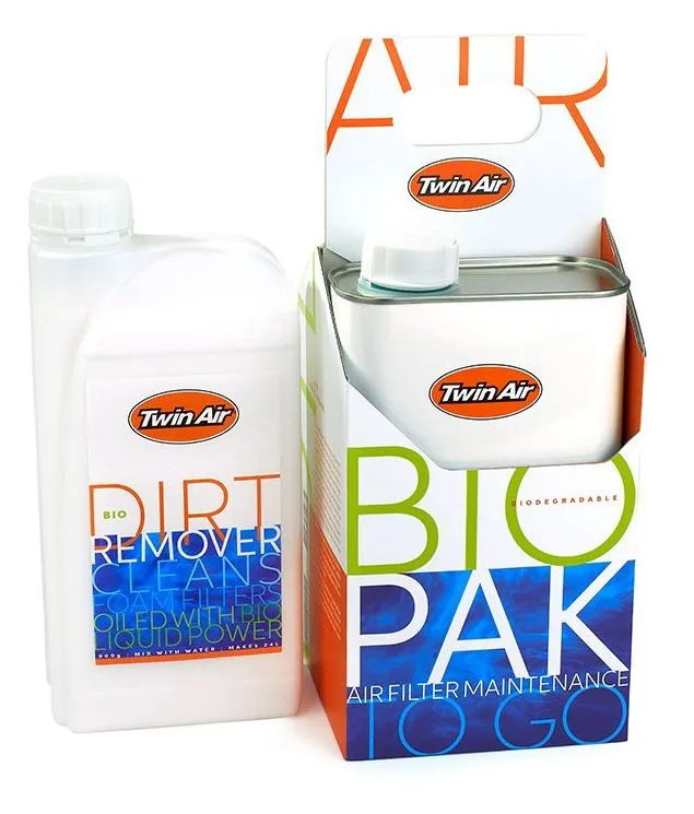 Značkový A Sada čističe + oleje na pěnové vzduchové filtry TWIN AIR BIO LIQUID POWER PAK 2 x 1 litr