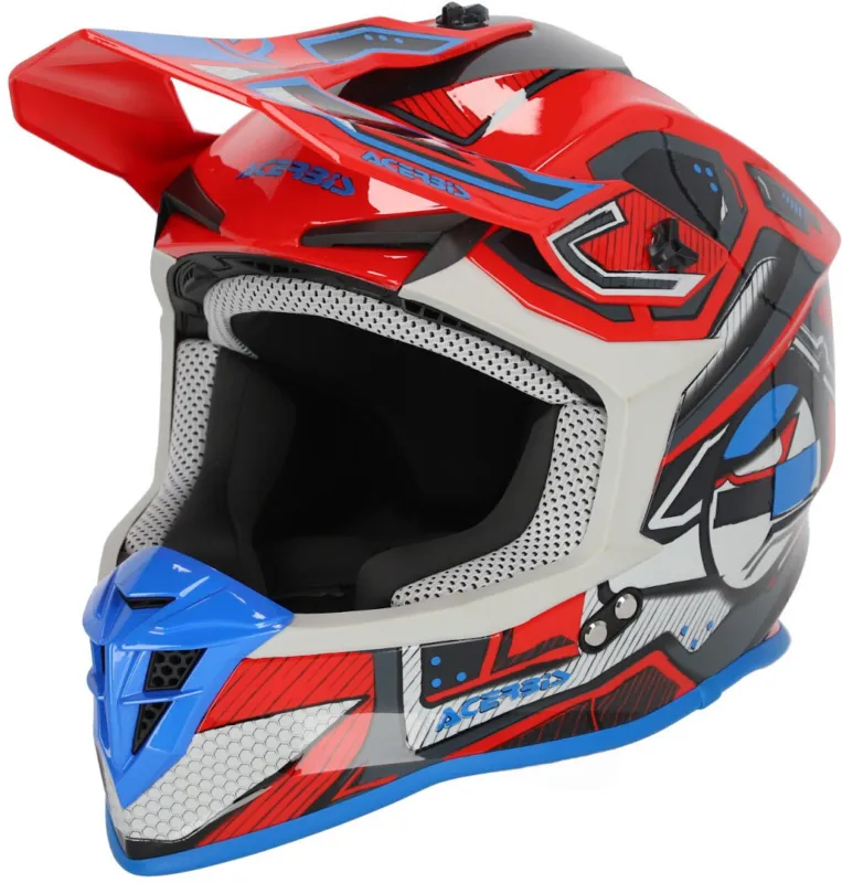 Bezpečná Platba Acerbis Linear Graphic 2024 Motokrosová přilba červená/modrá - L (59/60)