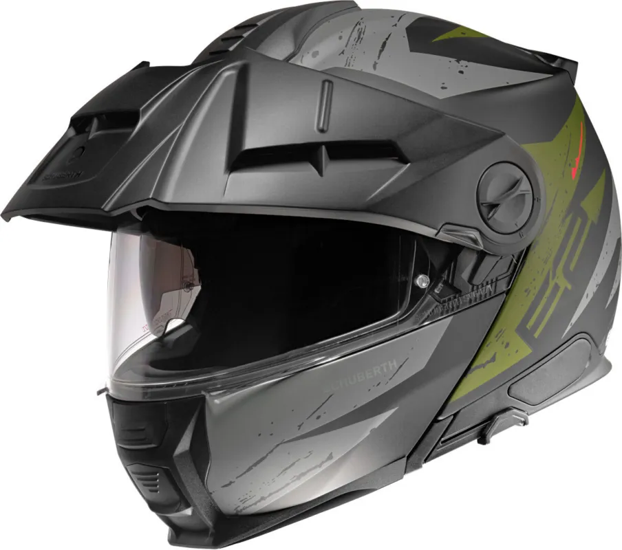 Schuberth E2 Explorer Helma černá matná/zelená - XL (61) Cenově Výhodný
