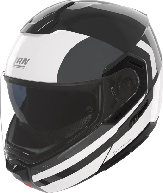 Autentický Nolan N90-3 06 Roboto N-Com Přilba Černá/šedá - L (60)