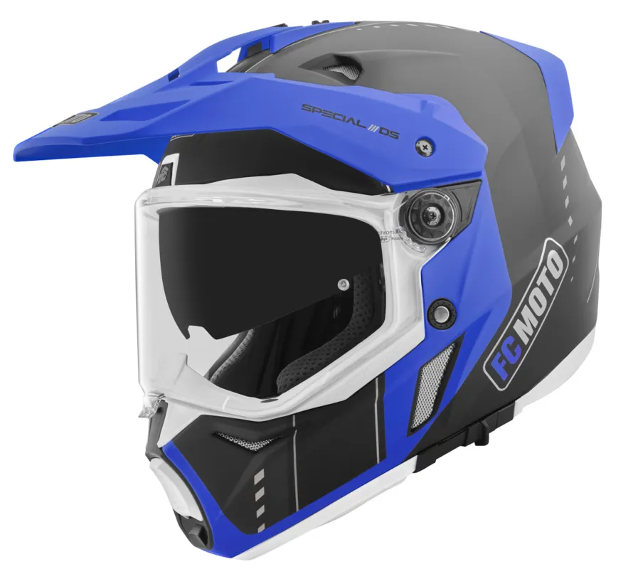 Cenový Hit FC-Moto Merkur Pro Air Enduro helma černá/modrá - S