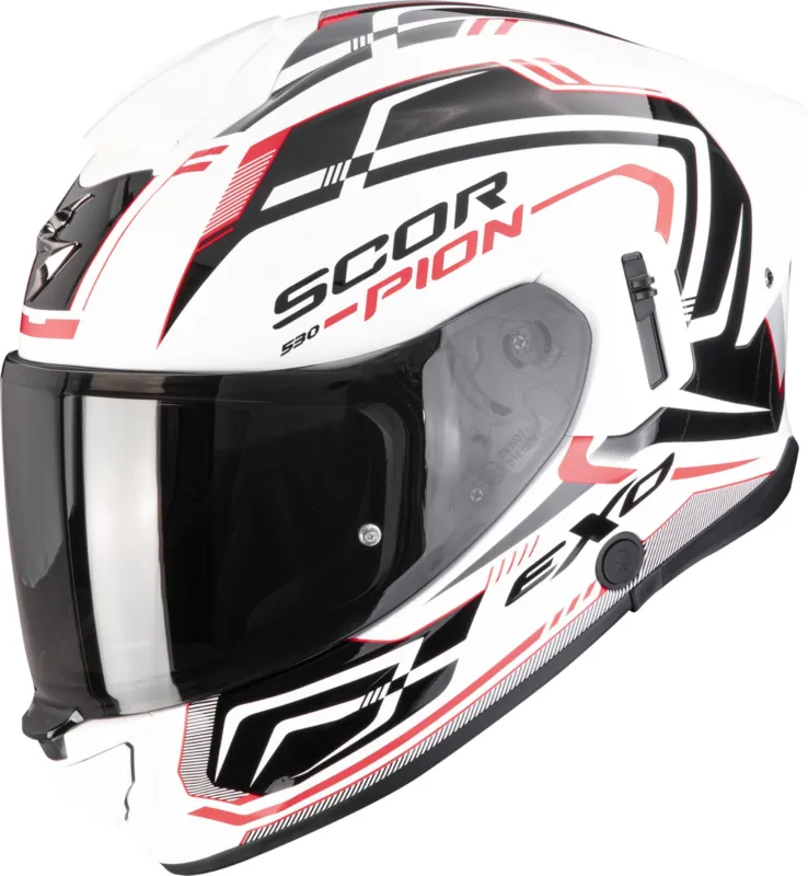 Originální Scorpion Exo-530 Air Slope Celoobličejová přilba bílá/černá/červená - XXL (63/64)