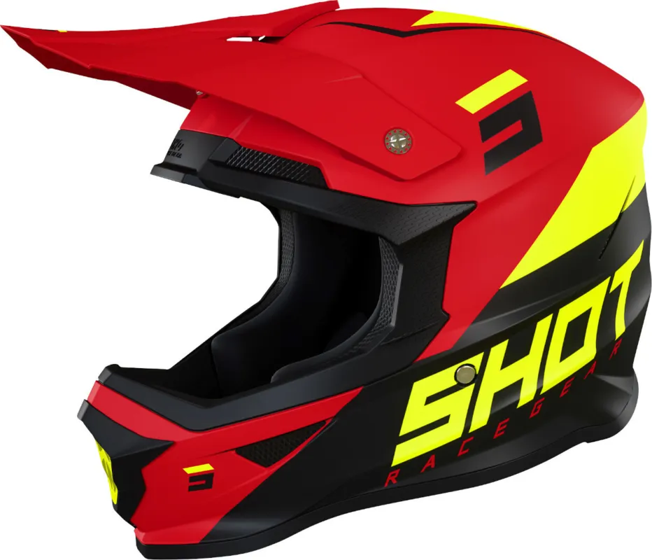 Shot Furious Chase Motokrosová přilba červená/žlutá - XS (53/54) Cenová Bomba
