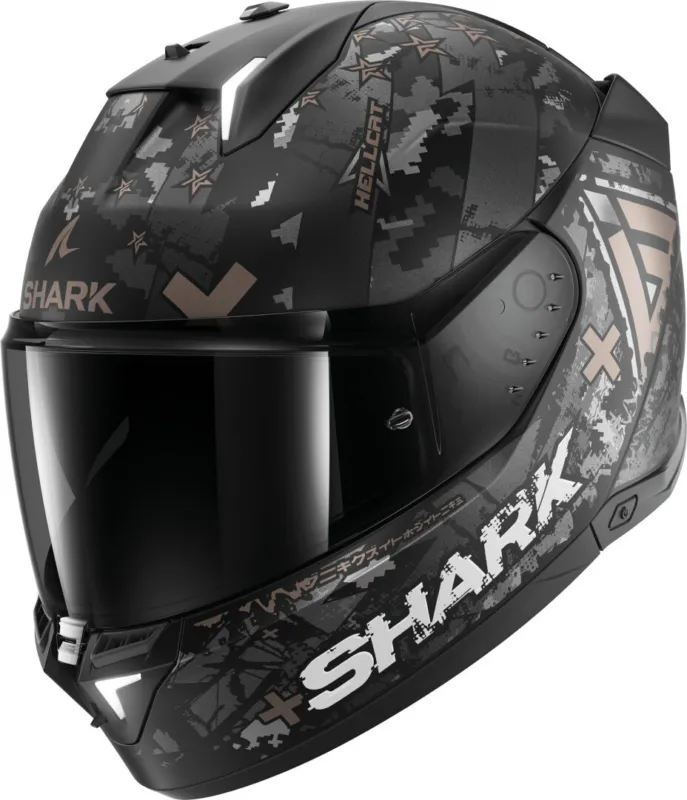 Dokud Zásoby Vydrží Shark Skwal i3 Hellcat Přilba černá matná/šedá - M (57/58)