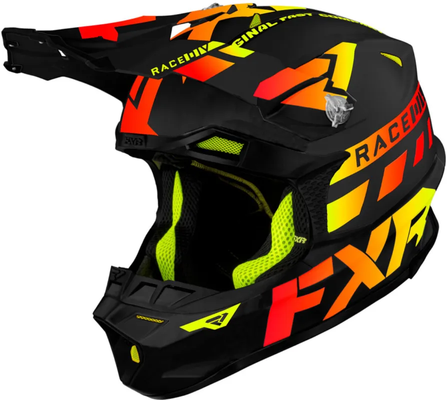 Finální Výprodej FXR Blade Race Div Motokrosová přilba černá/žlutá/červená - L (59/60)