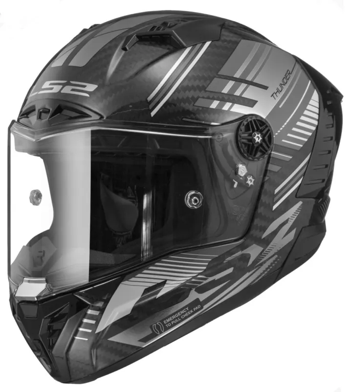 Akční Nabídka LS2 FF805 Thunder Volt Carbon Přilba Černá/šedá - S (55/56)