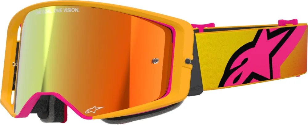 Značkový Alpinestars Supertech Corp Absolute Vision Mirror Motokrosová Brille oranžová - Alpinestars