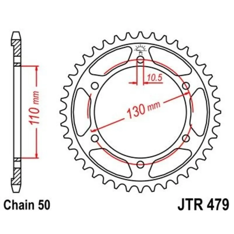 Bezpečná Platba JT SPROCKETS Zadní ozubené kolo Steel Standard - 530 - JT SPROCKETS