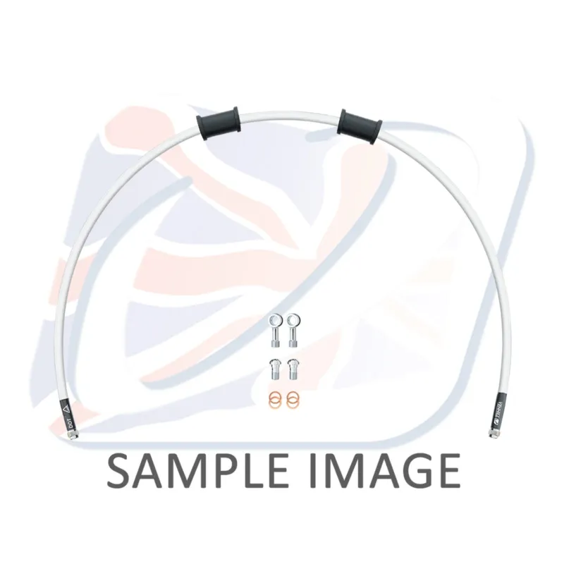 Značkový Hadice přední brzdy sada Venhill POWERHOSEPLUS YAM-6032F-WT (1 hadice v sadě) bílé hadice, chromové koncovky