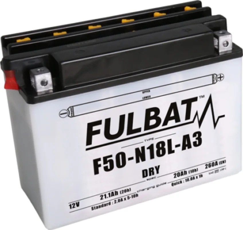Aktuální Konvenční motocyklová baterie FULBAT F50-N18L-A3 (Y50-N18L-A3) Včetně balení kyseliny