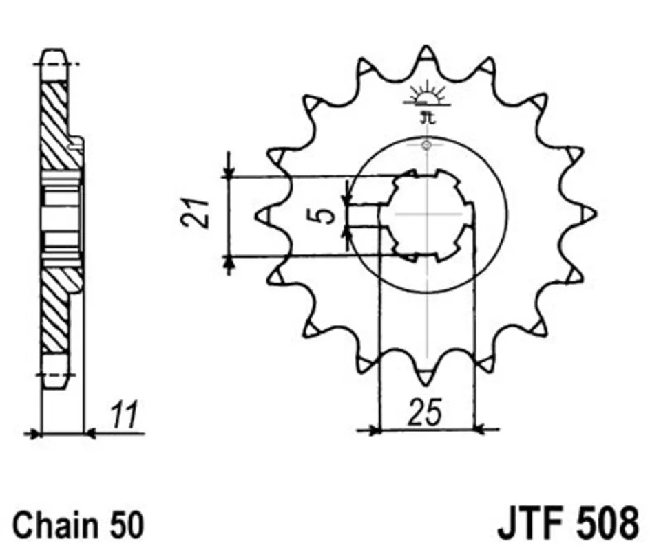 Řetězové kolečko JT JTF 508-15 15 zubů, 530 Speciální Cena
