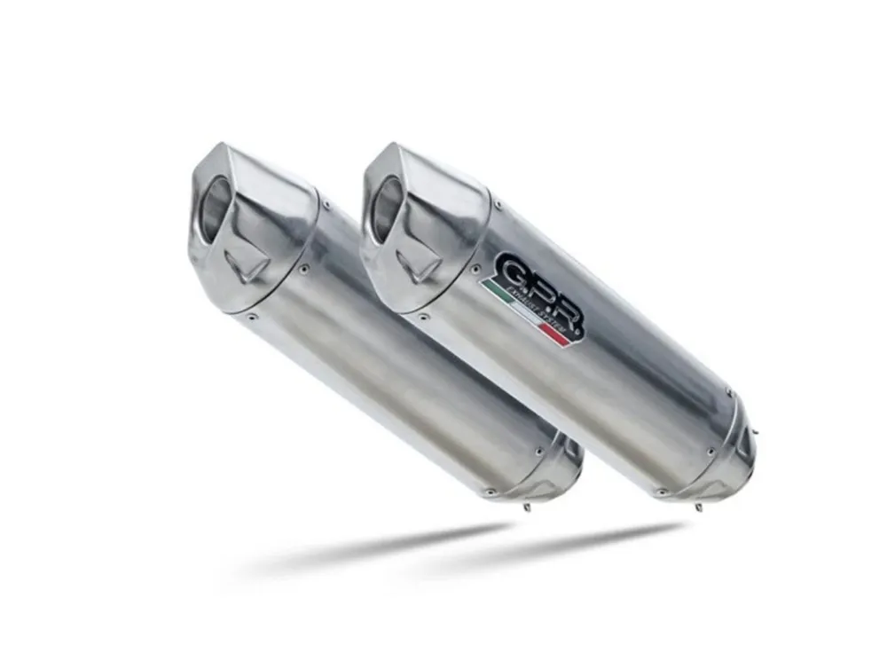 Finální Výprodej Dvojitá koncovka výfuku Slip-on GPR FURORE-X INOX K.54.FXSC Matná černá