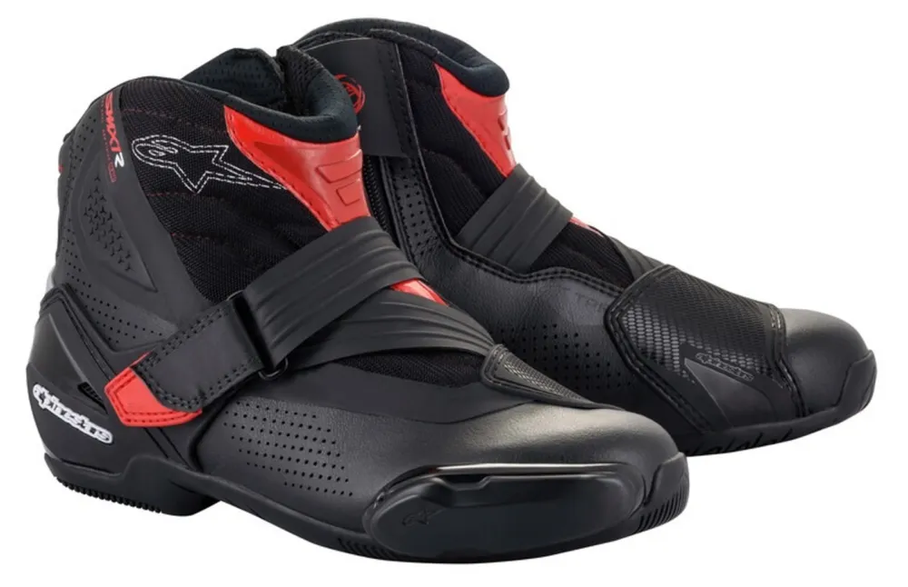 Finální Výprodej boty SMX-1 R VENTED, ALPINESTARS (černá/červená, perforovaná obšívka) 2026 - 46