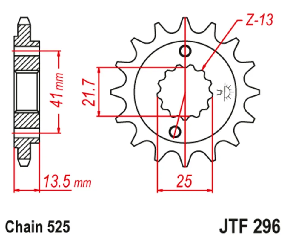 Řetězové kolečko JT JTF 296-15 15 zubů, 525 Nejlepší Cena