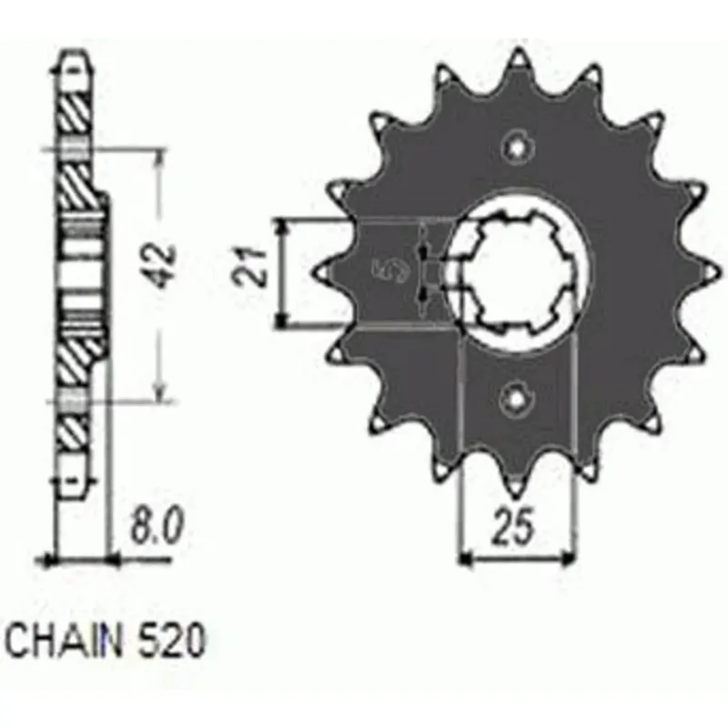 Časově Omezené Přední pastorek Sunstar SUNF316 16 zubů