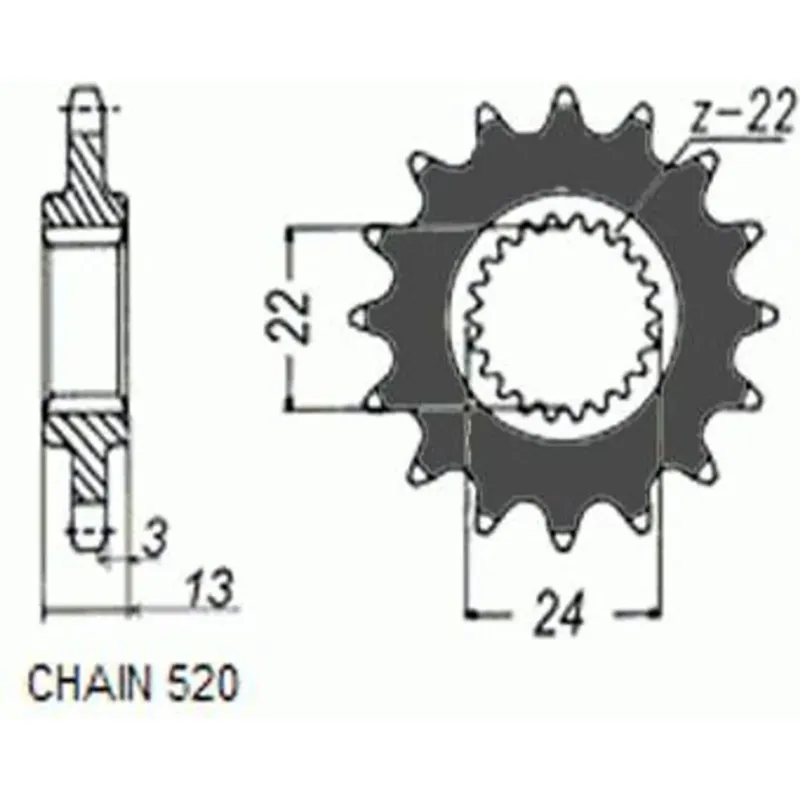 Expresní Doručení Přední řetězové kolo Sunstar SUNF377 16 zubů