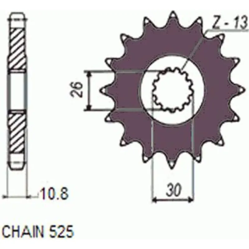 Značkový Přední řetězové kolo Sunstar SUNF421 16 zubů
