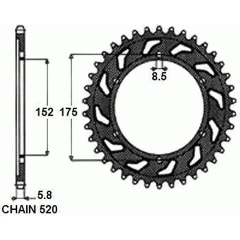 Zadní řetězové kolo SUNSTAR OCELOVÉ SUNR1-3685 48 zubů Kup Teď