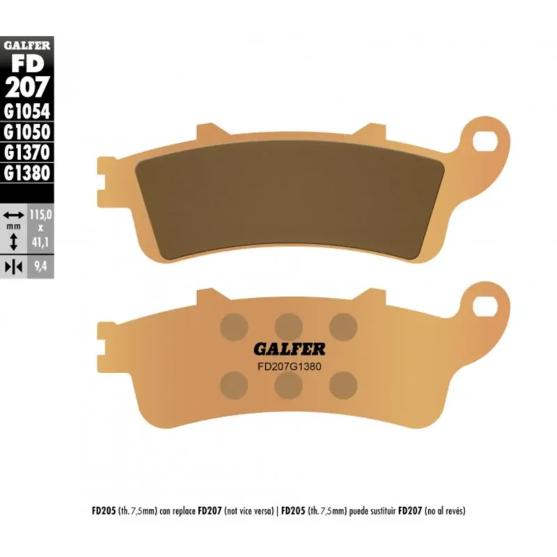 Akční Cena Brzdové destičky Galfer Sintered Street FD207G1380