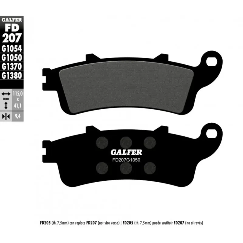 Expresní Doručení Brzdové destičky Galfer Semi Metal Scooter FD207G1050