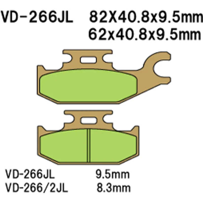 Brzdové destičky Vesrah Sintered Metal VD-266/2JL Bezpečná Platba