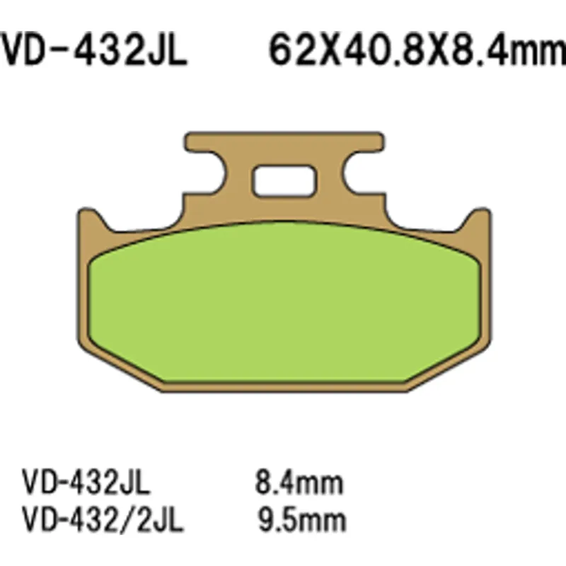 Výhodná Nabídka Brzdové destičky Vesrah Sintered Metal VD-432/2JL