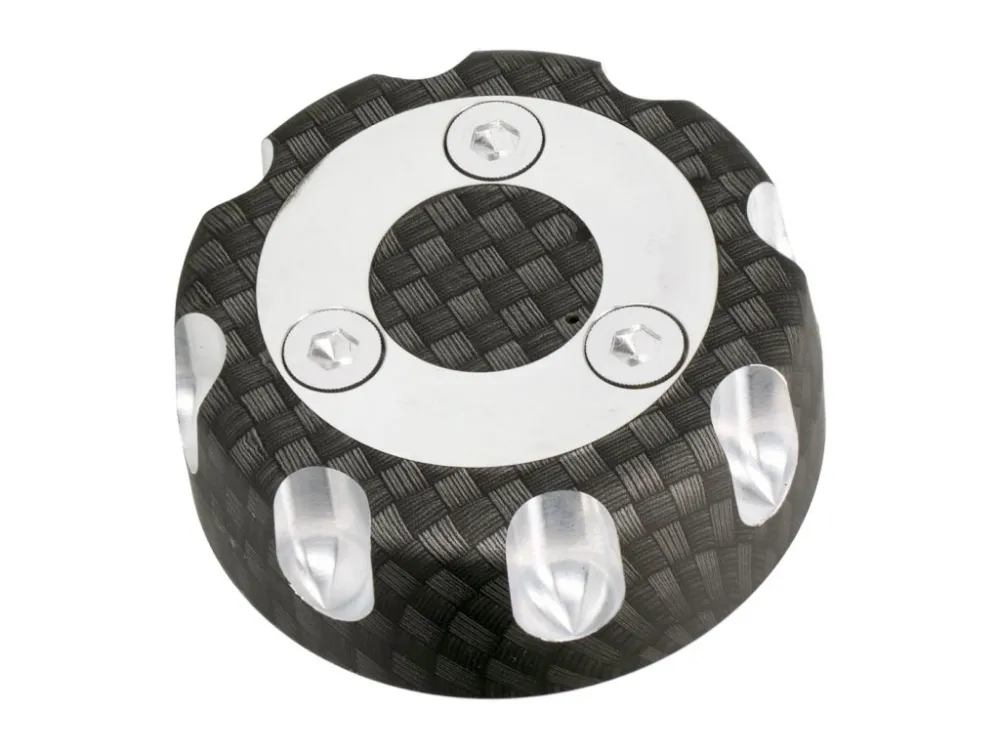 Hit Sezóny Víčko nádrže alu carbon-look, Aprilia RX 50, SX 50, Derbi Senda R, Senda SM, Gilera SMT 50, RCR 50