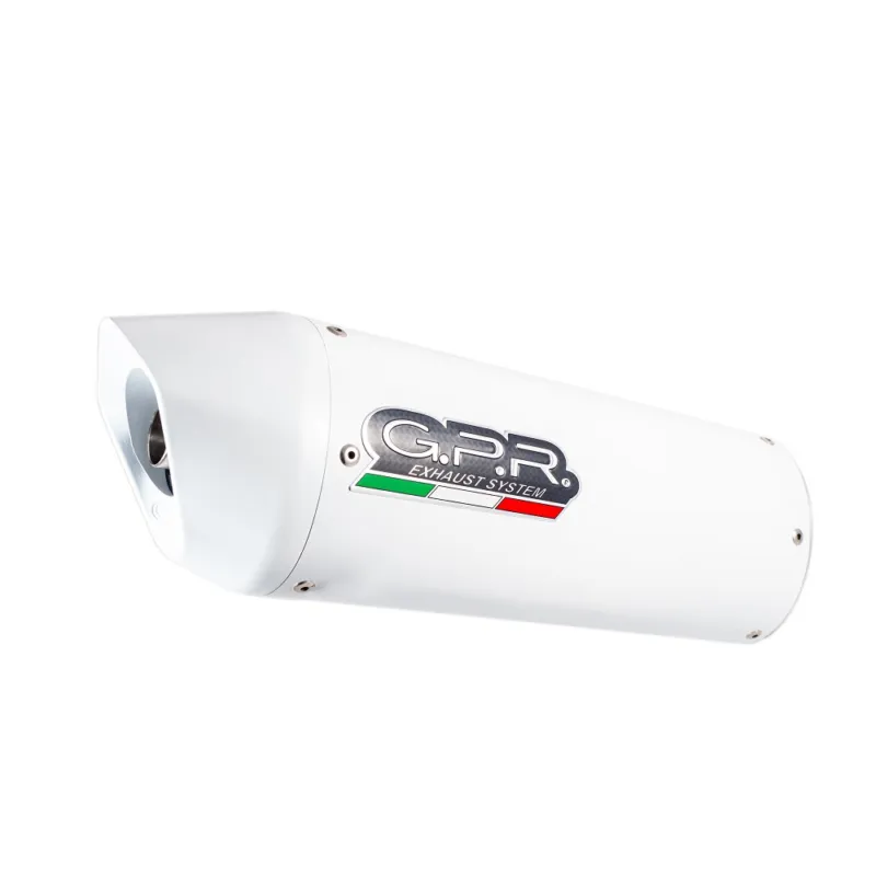 Slip-on exhaust GPR ALBUS MV.12.ALB White glossy including removable db killer and link pipe Výprodej