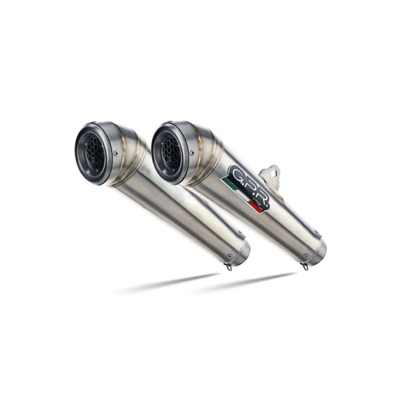 Dual slip-on exhaust GPR POWERCONE EVO MO.5.PCEV Brushed Stainless steel including removable db killers and link pipes Tovární Cena