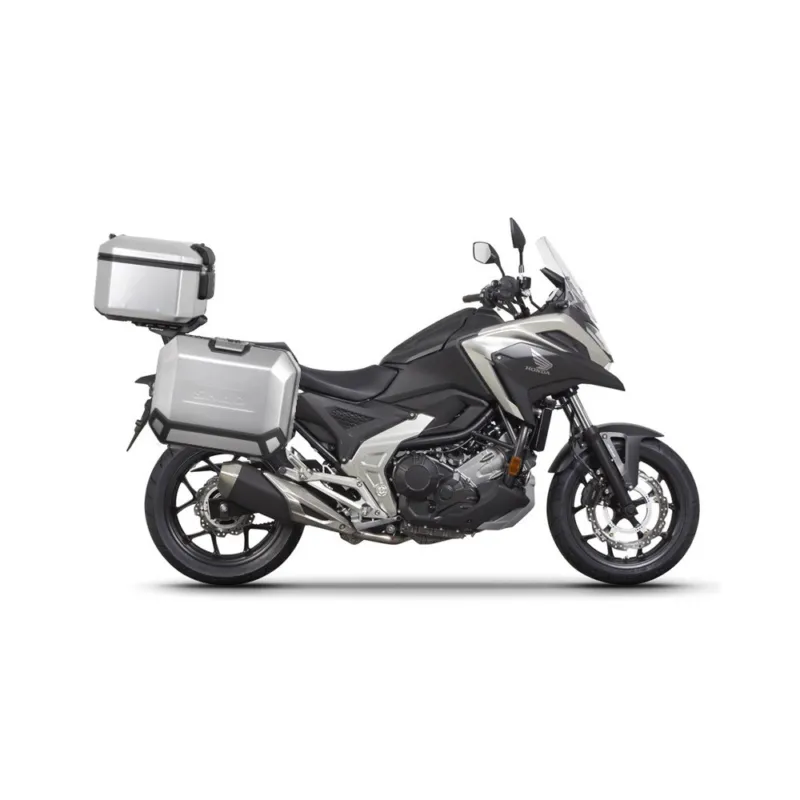 Akce Kompletní sada hliníkových kufrů SHAD TERRA, 37L topcase 36L/36L boční kufry, včetně montážní sady a plotny SHAD HONDA NC 750 X 2021-