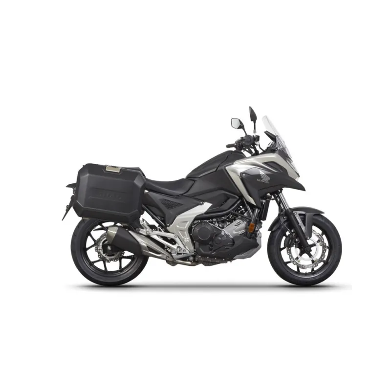 Originální Kompletní sada bočních černých hliníkových kufrů SHAD TERRA BLACK 47L/47L , včetně montážní sady SHAD HONDA NC 750 X 2021-